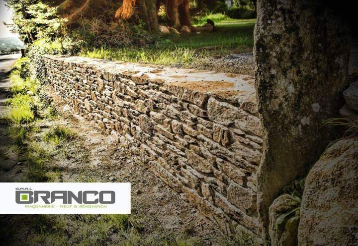 Muret de jardin en pierre Brest